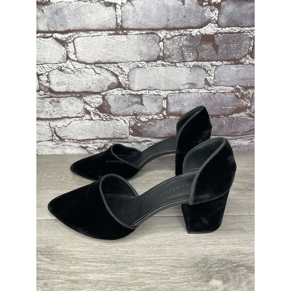 JENNI KAYNE Black Velvet D’ Orsay Block Heel Pointed Shoes Women Sz 39.5EU/9M US - Picture 14 of 16